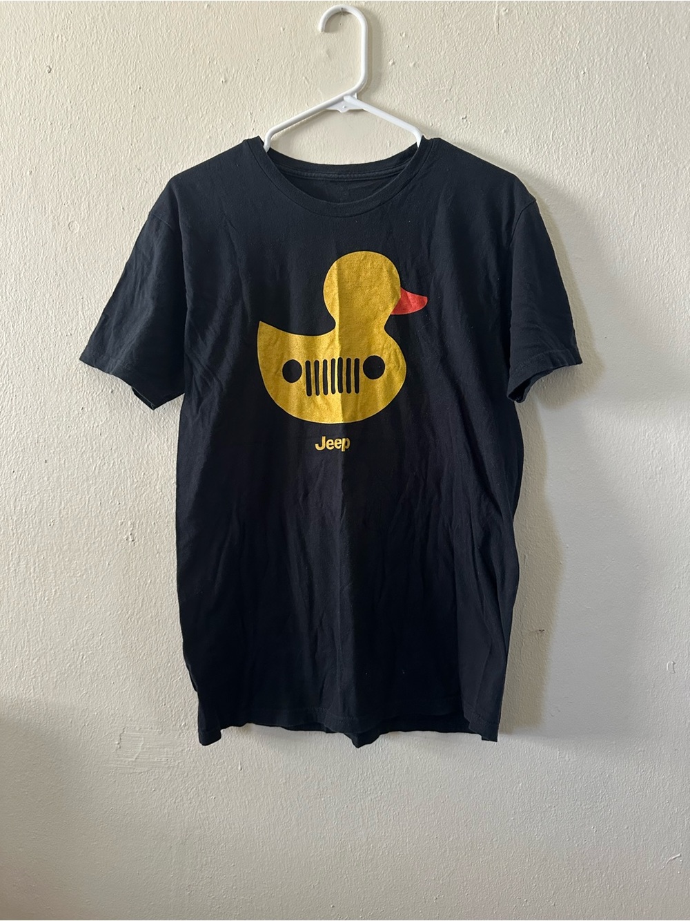 Jeep Black Short Sleeve Tee with Duck Graphic